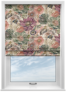 Spring Garden, Khaki - Roman Blind